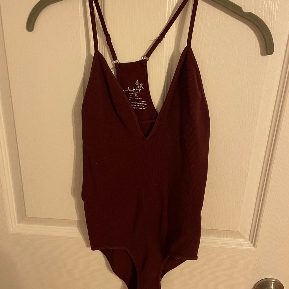 Free People sexy maroon bodysuit